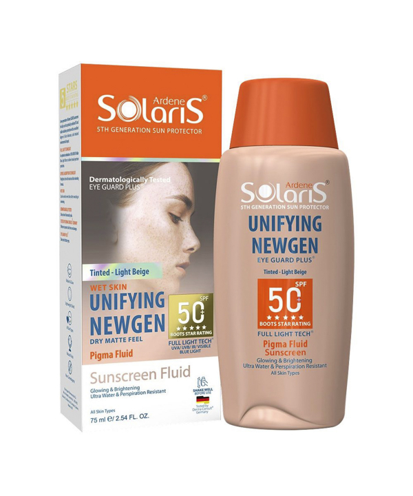 فلوئیدضد آفتاب و روشن کننده پوست SPF 50 آردن سولاریس حجم 75 میلی‌لیتر