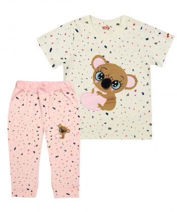 ست تیشرت و شلوارک دخترانه مادر Madar مدل بارنی