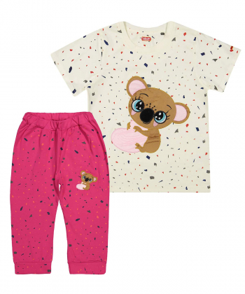 ست تیشرت و شلوارک دخترانه مادر Madar مدل بارنی