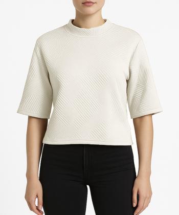 بلوز آستین کوتاه زنانه آروما مدل 1205021