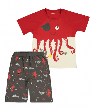 ست تیشرت و شلوارک پسرانه مادر Madar مدل ویلی