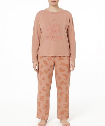 ست لباس راحتي تیشرت و شلوار زنانه جين وست كد 44BA5982