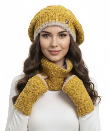 ست شال گردن و کلاه زنانه تارتن مدل 81332113200