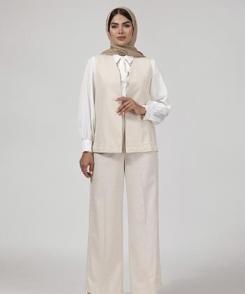 سارافون لینن زنانه برنس مدل 02653