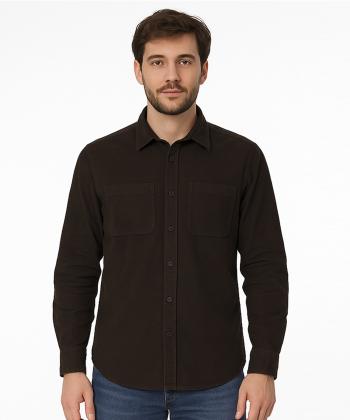 پيراهن مخمل كبريتي مردانه ادورا كد 15252187