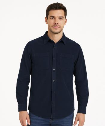 پيراهن مخمل كبريتي مردانه ادورا كد 15252187