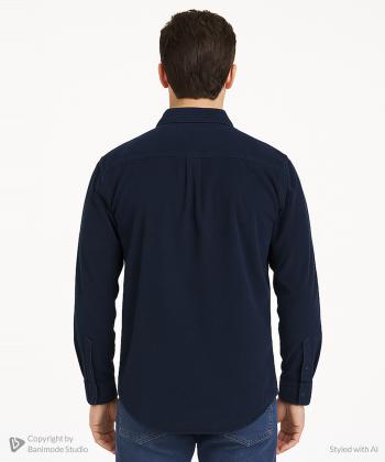 پيراهن مخمل كبريتي مردانه ادورا كد 15252187