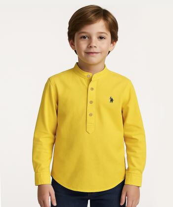 پیراهن آستین بلند پسرانه یو اس پولو کیدز مدل 3105A1