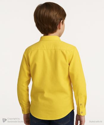 پیراهن آستین بلند پسرانه یو اس پولو کیدز مدل 3105A1