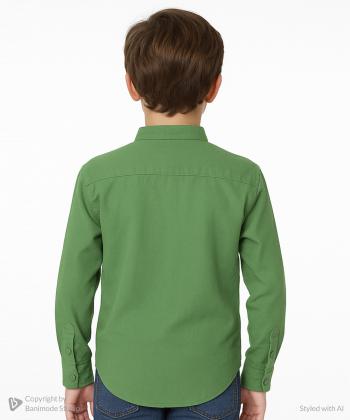 پیراهن آستین بلند پسرانه یو اس پولو کیدز مدل 3105A1