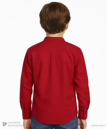 پیراهن آستین بلند پسرانه یو اس پولو کیدز مدل 3105A1