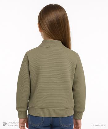 سویشرت دخترانه یو اس پولو کیدز مدل 5043B4