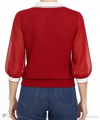 بلوز آستین بلند بافت زنانه نارين مد كد 91421