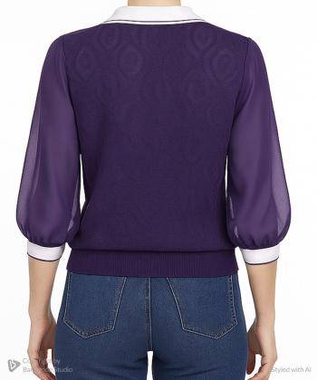 بلوز آستین بلند بافت زنانه نارين مد كد 91421