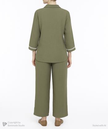 ست مانتو و شلوار زنانه نارين مد كد 842