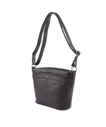 کیف دوشی چرم طبیعی زنانه نوین چرم Novin Charm مدل خورشید