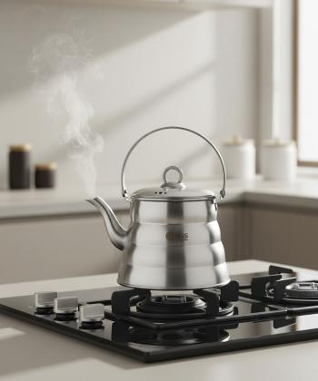 کتری تک 2.5 لیتری کد لوله دار مات کف چدن ام جی اس MGS کد 81018