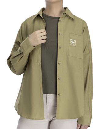 شومیز لینن آستین بلند زنانه سرژه مدل 207379