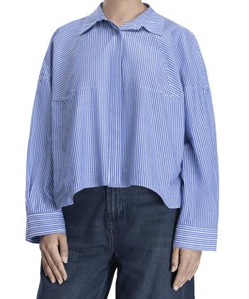 شومیز لینن آستین بلند زنانه سرژه مدل 207383