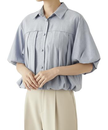 شومیز نخی آستین کوتاه زنانه سرژه مدل 207386