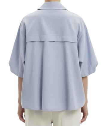 شومیز نخی آستین کوتاه زنانه سرژه مدل 207386