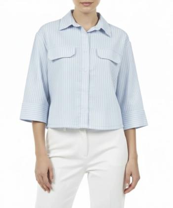 شومیز نخی آستین کوتاه زنانه سه دو مدل 5SW45NT1601