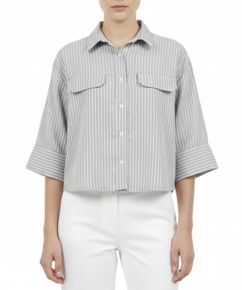 شومیز نخی آستین کوتاه زنانه سه دو مدل 5SW45NT1601