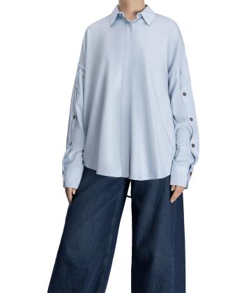 تونیک آستین بلند لینن زنانه سرژه مدل 232184