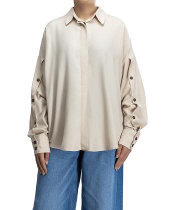 تونیک آستین بلند لینن زنانه سرژه مدل 232184