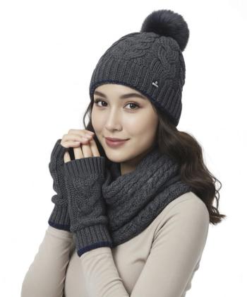 ست کلاه و شال گردن و دستکش تارتن مدل 81333113206