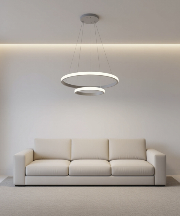 چراغ آویز 2 حلقه چشمه نور کد L6375/2H-T