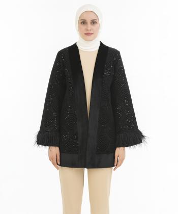 مانتو مجلسی کوتاه زنانه بوکان مدل 4002