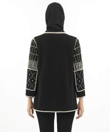 مانتو مجلسی کوتاه زنانه مدل 4502