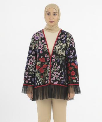 مانتو مجلسی کوتاه زنانه بوکان مدل 5005