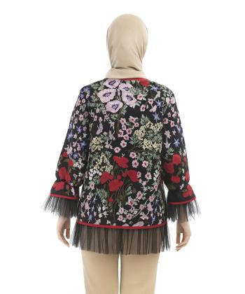 مانتو مجلسی کوتاه زنانه بوکان مدل 5005