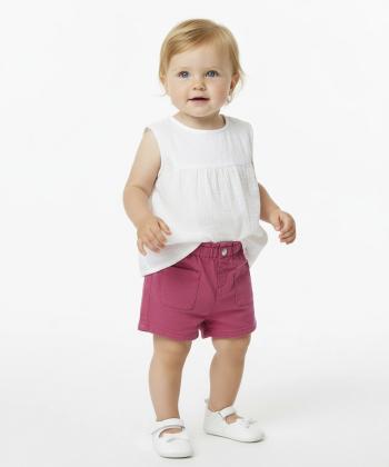 شلوارک کتان دخترانه کوتون مدل 5SMG40011AW