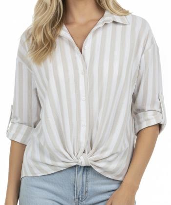 شومیز نخی آستین بلند زنانه سه دو مدل 5SW45NT1521