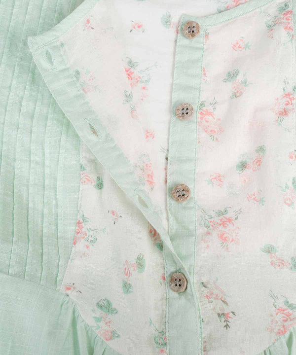 بلوز یقه گرد برند پی لس Brand Payless مدل Bloomed Woven