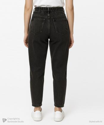 شلوار جین مام فیت زنانه ساتین Satin مدل W01AA