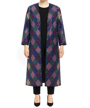 مانتو مجلسی بلند زنانه مدل 3557