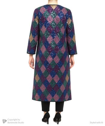 مانتو مجلسی بلند زنانه مدل 3557