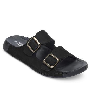 دمپايي مردانه چرم طبيعي شيما مدل پرسام