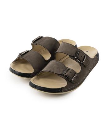 دمپايي مردانه چرم طبيعي شيما مدل پرسام