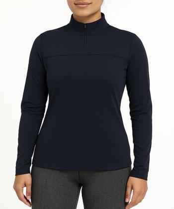 تیشرت ورزشی نيم زيپ زنانه هاليدي كد D002C5