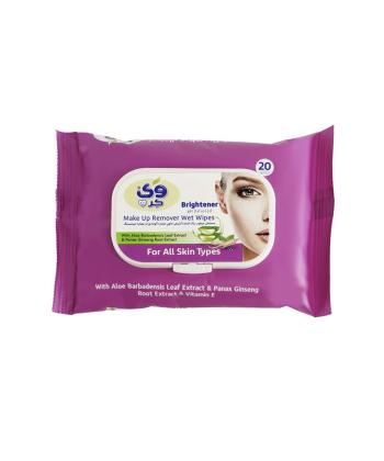 دستمال مرطوب پاک کننده آرایش حاوی جینسینگ و آلوئه ورا وی کر 20عددی