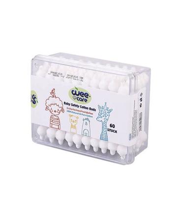 گوش پاک کن کودک وی کر 100% پنبه بسته 60 عددی