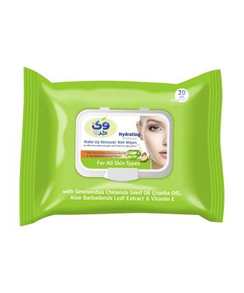 دستمال مرطوب پاک کننده آرایش وی کر حاوی جوجوبا و آلوئه ورا بسته 20عددی
