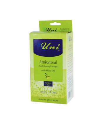 دستمال مرطوب ضدعفونی کننده دست و صورت یونی لد بسته 40 عددی