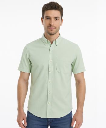 پیراهن آستین کوتاه مردانه آروما مدل 13902003