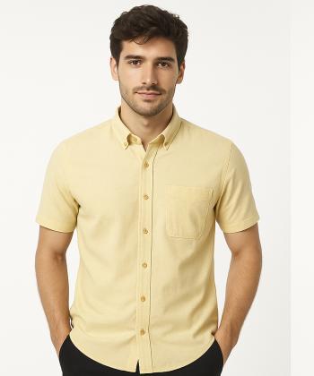 پیراهن آستین کوتاه مردانه آروما مدل 13902003